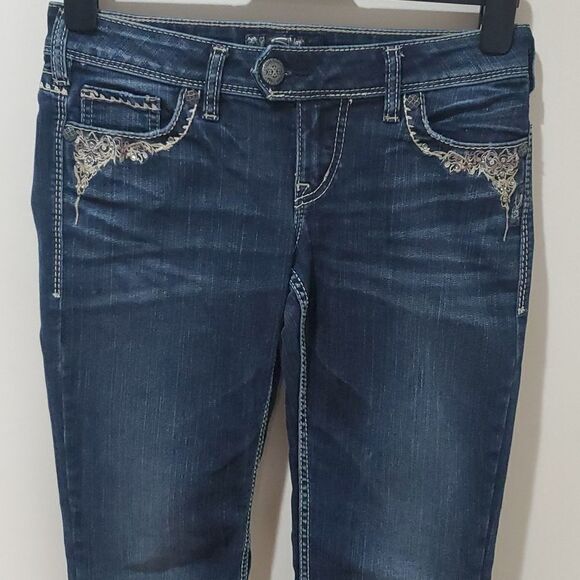 SILVER Tuesday dark wash boot cut jeans - Picture 2 of 8